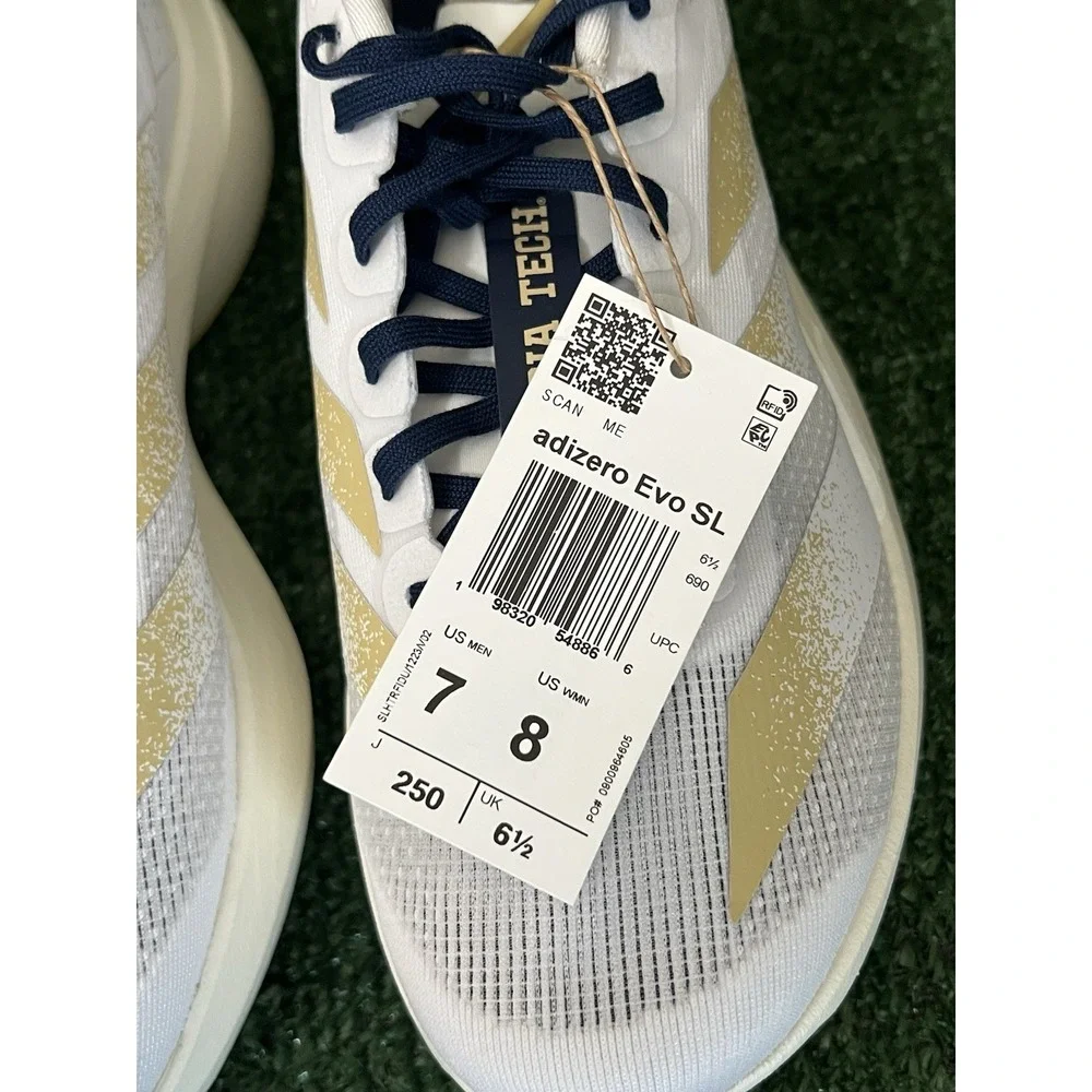 Adidas Adizero Evo SL Shoes Georgia Tech Yellow Jackets Men's Size 7 JQ4577